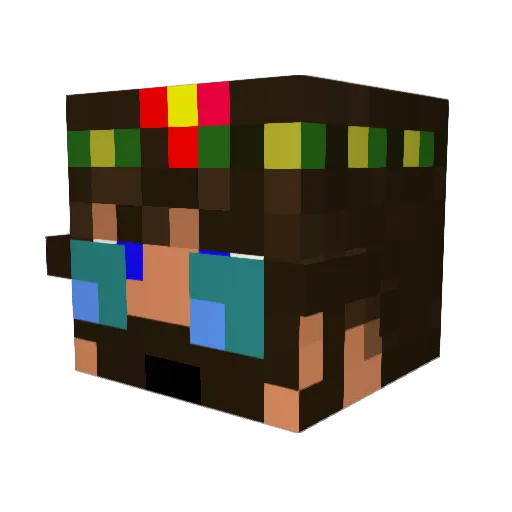 VeGaaSs Minecraft avatar head, 3D render