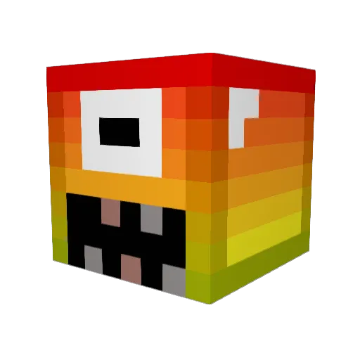 VeHe01 Minecraft avatar head, 3D render