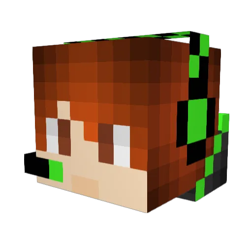 VeLoFuZioN Minecraft avatar head, 3D render