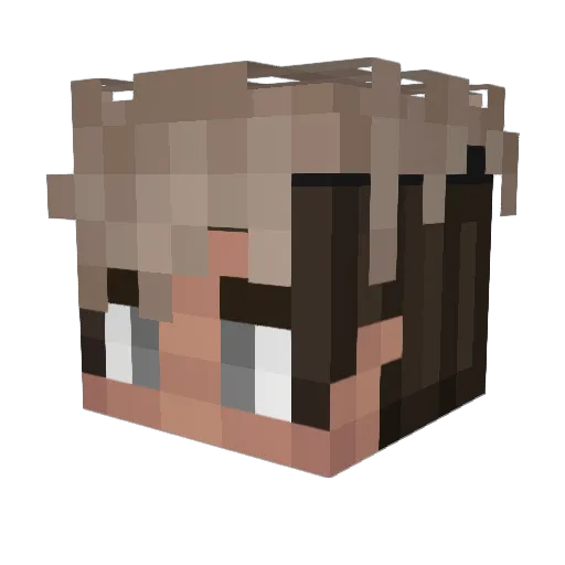 VeMa80 Minecraft avatar head, 3D render