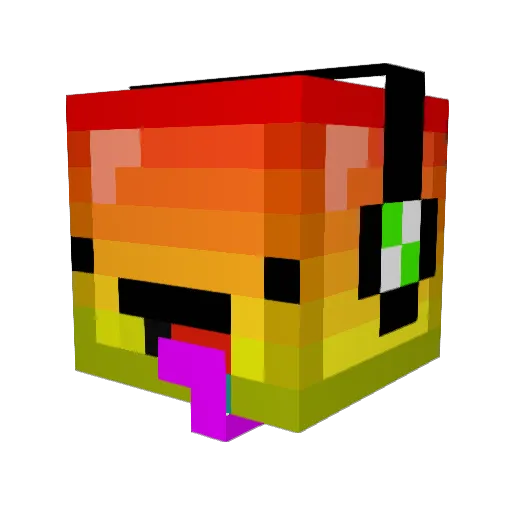 VeViSaFr Minecraft avatar head, 3D render