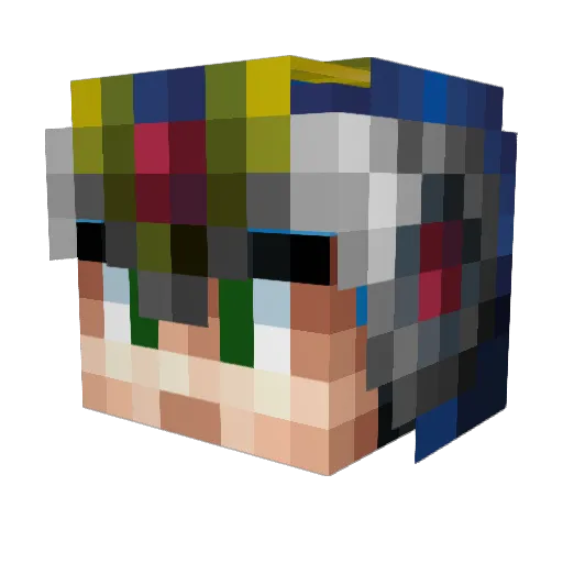 VeXXuM_l Minecraft avatar head, 3D render