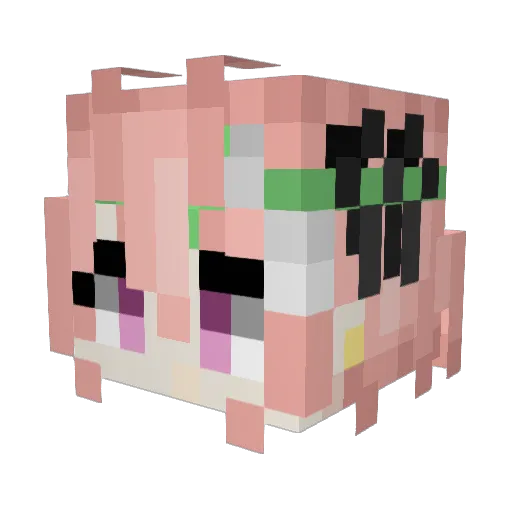 Veaeth Minecraft avatar head, 3D render