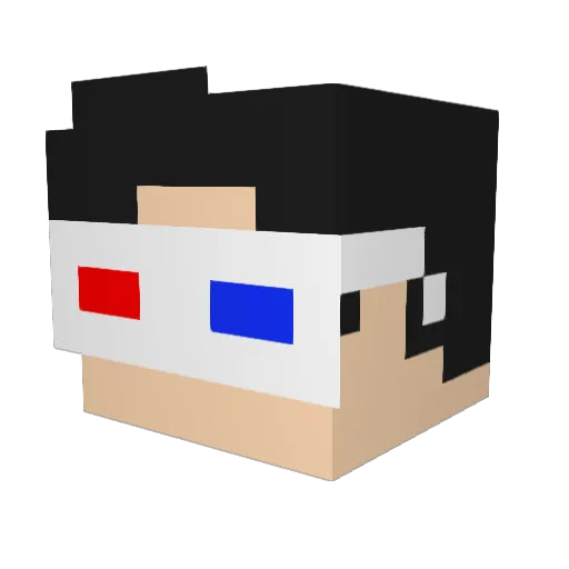 Vealist Minecraft avatar head, 3D render