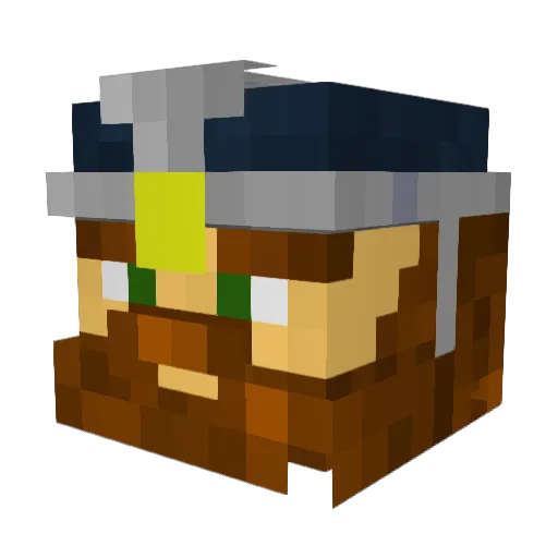 Veam Minecraft avatar head, 3D render