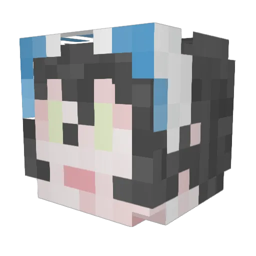 Veamor Minecraft avatar head, 3D render