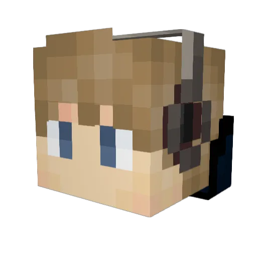 Veanoid Minecraft avatar head, 3D render
