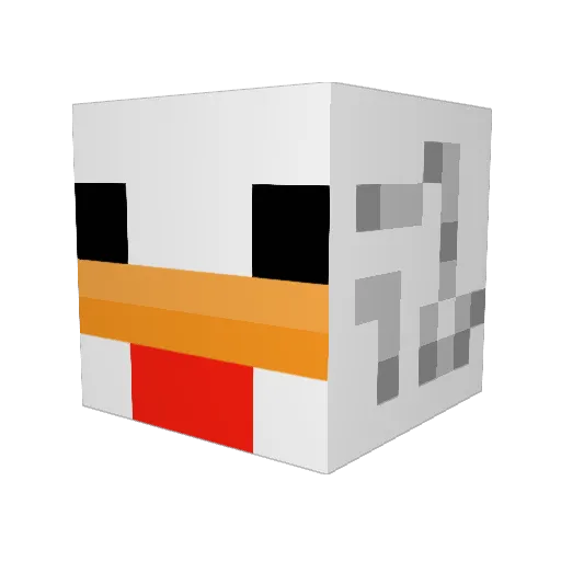 Vebbe8 Minecraft avatar head, 3D render