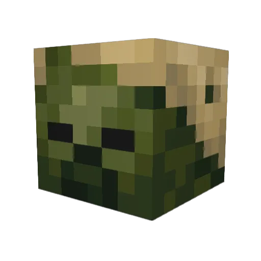 VecTor_5 Minecraft avatar head, 3D render