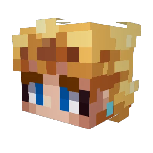 Vecchee Minecraft avatar head, 3D render
