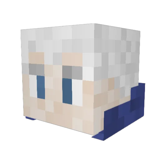 Vecksify Minecraft avatar head, 3D render