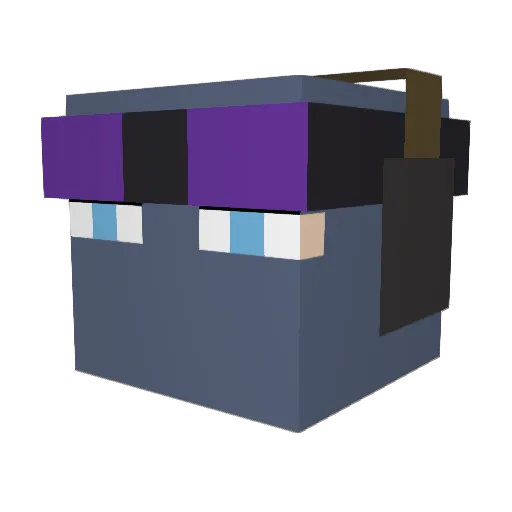 Vecktrex Minecraft avatar head, 3D render