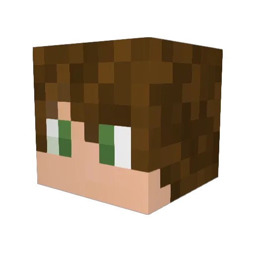Veco Minecraft avatar head, 3D render