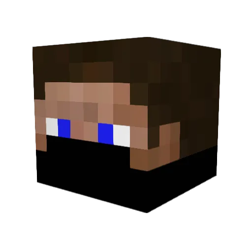 Vecole Minecraft avatar head, 3D render