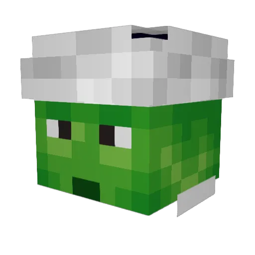 Vecqo Minecraft avatar head, 3D render