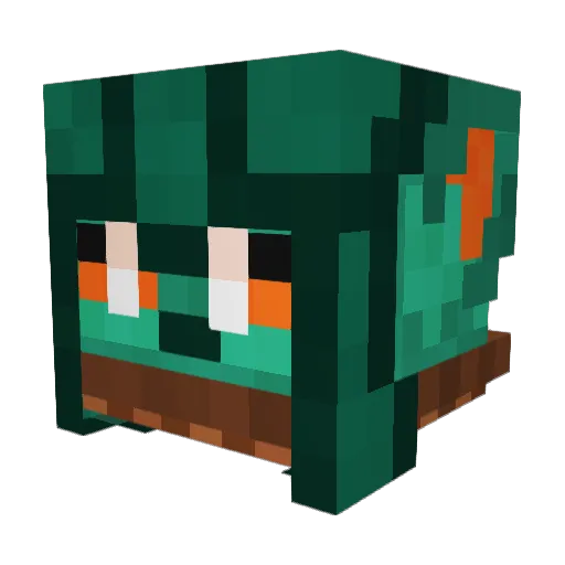 VectiMoth Minecraft avatar head, 3D render