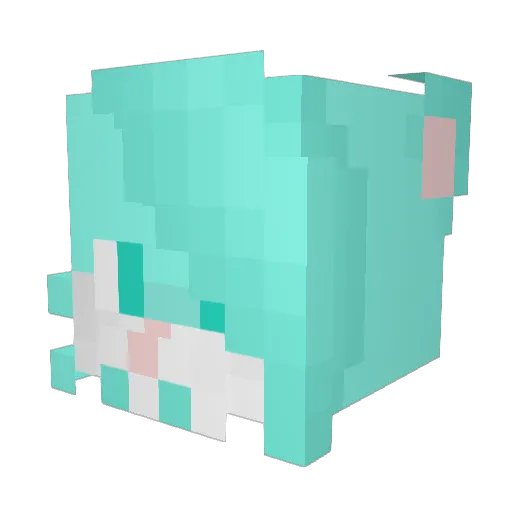 Vectopedia Minecraft avatar head, 3D render