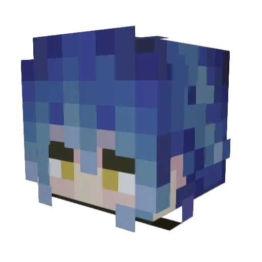 Vector7X Minecraft avatar head, 3D render