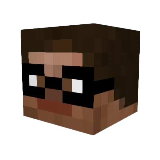 VectorLeo Minecraft avatar head, 3D render
