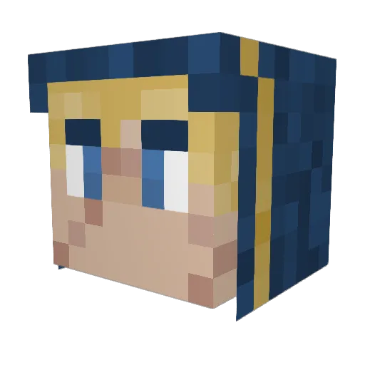 VectorNova Minecraft avatar head, 3D render