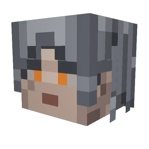 VectorPax Minecraft avatar head, 3D render