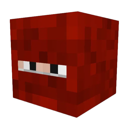 Vectored Minecraft avatar head, 3D render