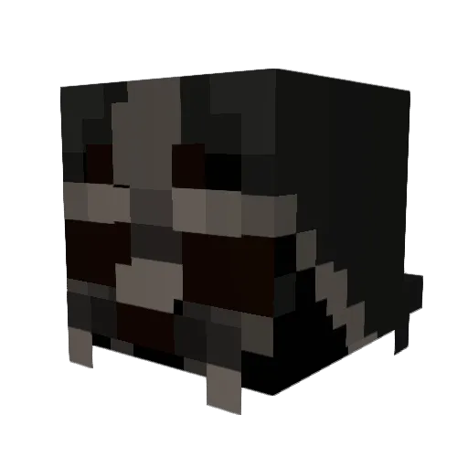 Vectronless Minecraft avatar head, 3D render