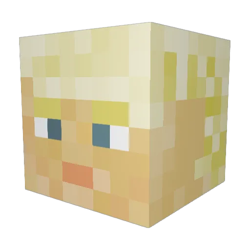 Ved11 Minecraft avatar head, 3D render
