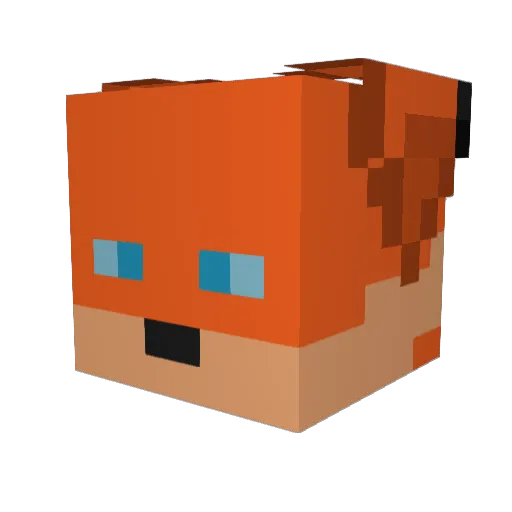 Ved_s Minecraft avatar head, 3D render