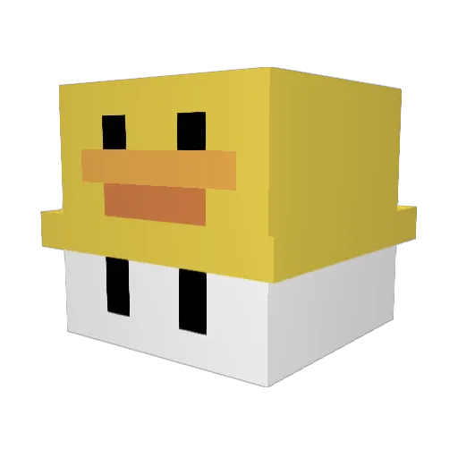Vedatation Minecraft avatar head, 3D render
