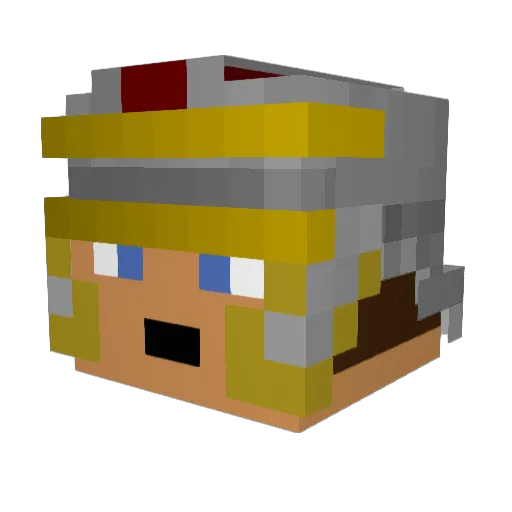 Vedder1811 Minecraft avatar head, 3D render