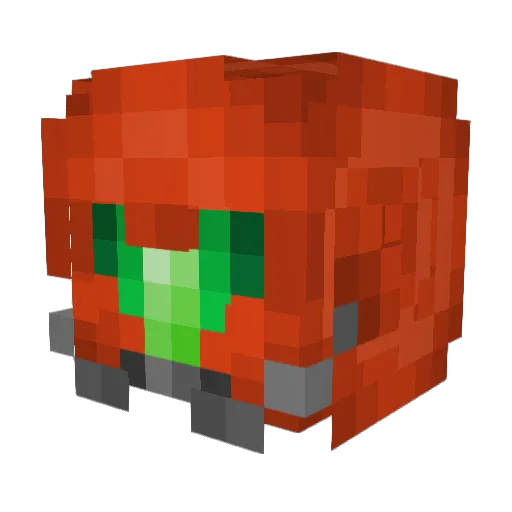 Vedgehog Minecraft avatar head, 3D render