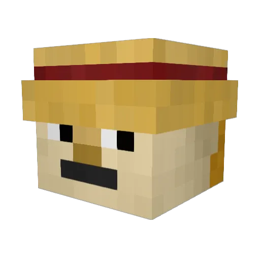 Vedmidex Minecraft avatar head, 3D render