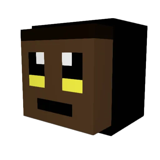 Vedoo Minecraft avatar head, 3D render