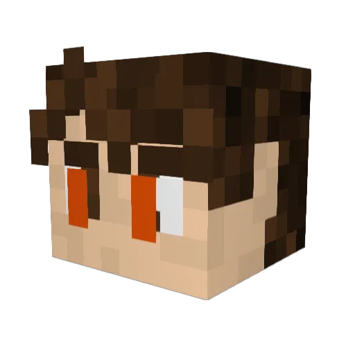 Vedx2017 Minecraft avatar head, 3D render