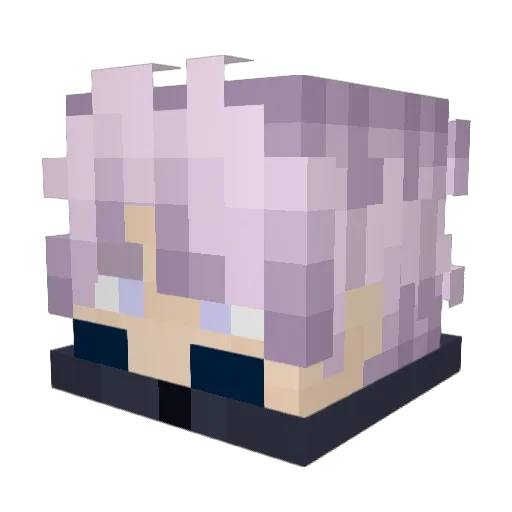 Vee222r Minecraft avatar head, 3D render