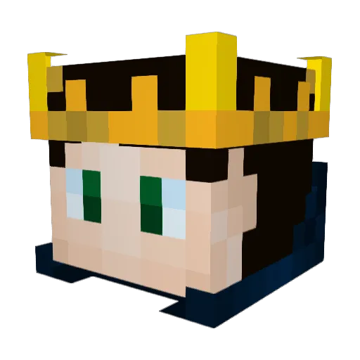 VeeKey Minecraft avatar head, 3D render
