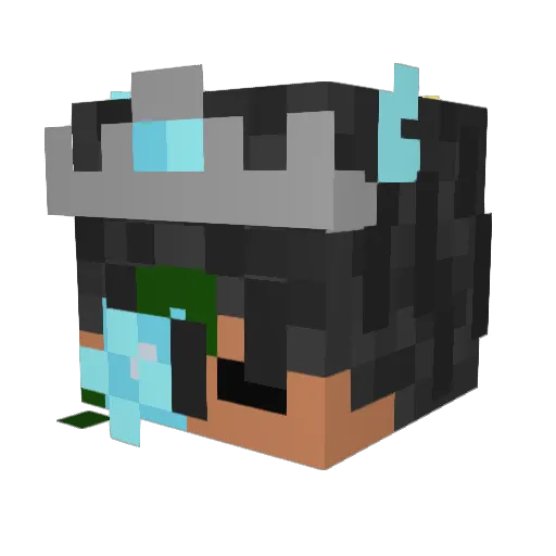 VeeStarr Minecraft avatar head, 3D render