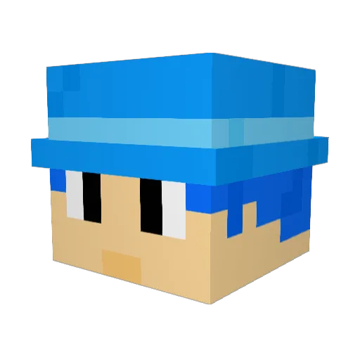 VeeTrixZER03 Minecraft avatar head, 3D render