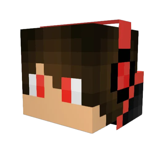 VeeZeeDee Minecraft avatar head, 3D render