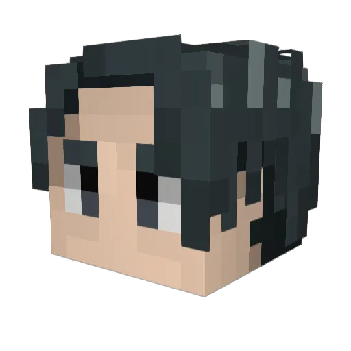 Vee_Lu Minecraft avatar head, 3D render