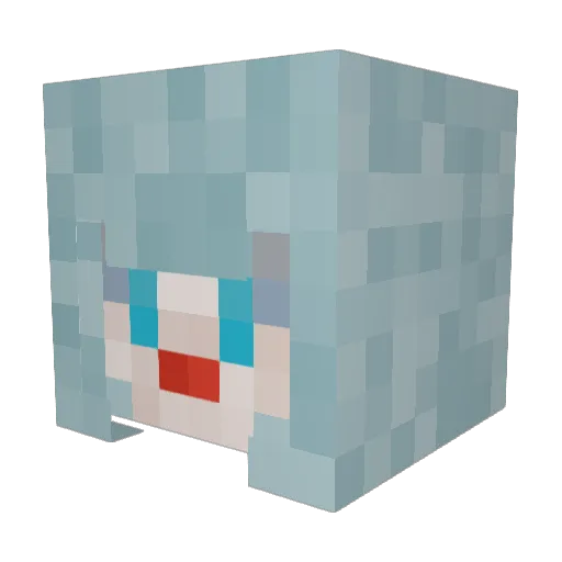 Veebly Minecraft avatar head, 3D render