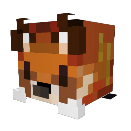 Veebors Minecraft avatar head, 3D render
