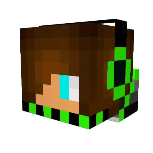 VeedaGaming Minecraft avatar head, 3D render