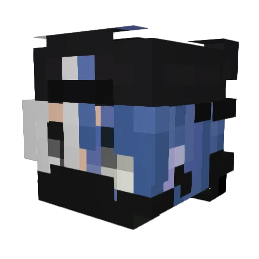 VeeeTeee Minecraft avatar head, 3D render