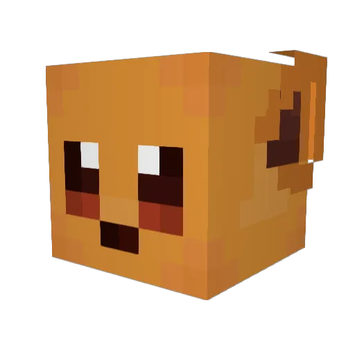 Veefan Minecraft avatar head, 3D render