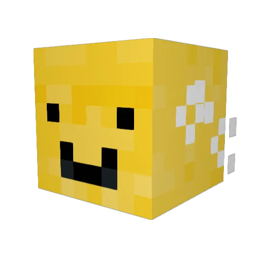 Veelism Minecraft avatar head, 3D render