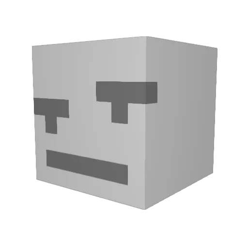 Veelvo Minecraft avatar head, 3D render