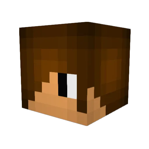 Veelyt Minecraft avatar head, 3D render