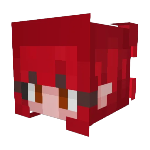 Veera07 Minecraft avatar head, 3D render